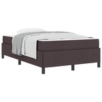 vidaXL Lit à ressorts Marron foncé 120 x 200 cm tissu