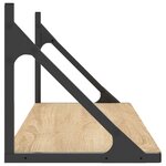 vidaXL Étagères murales 2 pièces Chêne Sonoma 80x25x25 5 cm Bois d'ingénierie