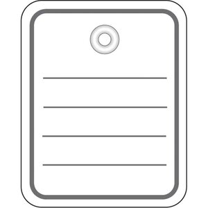 Étiquettes pour marchandises  48 x 65 mm  avec oeillet herma
