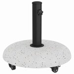 vidaXL Pied de parasol Blanc et Noir 45 x 45 x 40 cm Béton et Métal