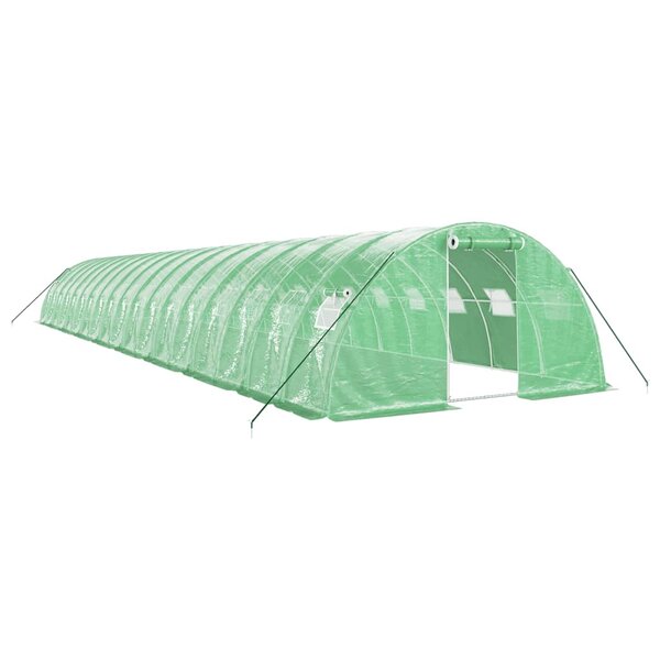 vidaXL Serre avec cadre en acier vert 72 m² 18x4x2 m