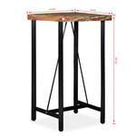 vidaXL Ensemble de bar 3 Pièces Bois de récupération massif