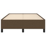 vidaXL Cadre de lit marron foncé 120x190 cm tissu