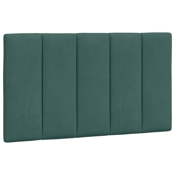 vidaXL Coussin de tête de lit vert foncé 90 cm velours