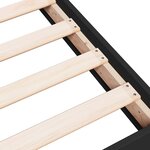 vidaXL Cadre de lit noir 75x190 cm bois d'ingénierie
