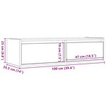 vidaXL Meuble TV avec lumières LED blanc 100X35 5x25 cm