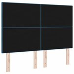 vidaXL Tête de lit LED avec des lumières à LED Bleu 144 cm Polyester