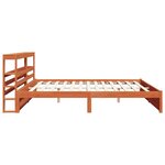 vidaXL Cadre de lit Cire marron 200 x 200 cm Bois de Pin Massif