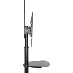 Support de sol à roulettes Ewent Aisens EW1440 - Plateau - 37-70 - Poids maximal supporté 50 kg - Noir