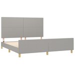 vidaXL Cadre de lit sans matelas gris clair 160x200 cm tissu