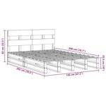 vidaXL Cadre de lit sans matelas blanc 120x200 cm bois de pin massif