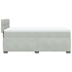 vidaXL Sommier à lattes de lit et matelas Gris clair 90x190 cm Velours