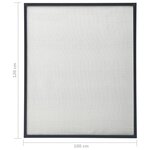 vidaXL Moustiquaire pour fenêtre Anthracite 100x120 cm