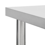 vidaXL Table de travail de cuisine avec roues 60x30x85 cm Inox