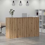 vidaXL Bureau réception chêne artisanal 180x50x103 5cm bois ingénierie