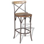 vidaXL Tabouret de bar Bois de récupération massif
