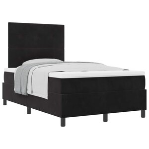 vidaXL Lit à ressorts avec tête de lit Noir 120 x 190 cm Velours