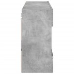 vidaXL Meuble TV mural avec lumières LED gris béton 98 5x30x60 5 cm