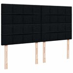 vidaXL Sommier à lattes de lit avec matelas Noir 180x200 cm Tissu