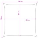 vidaXL Voile d'ombre Bleu et Blanc 7 x 7 m HDPE