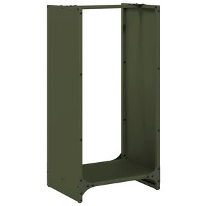 vidaXL Portant de bois chauffage vert olive 40x30x80 cm