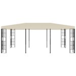 vidaXL Belvédère 3x6 m Crème