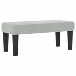 vidaXL Lit à ressorts avec tête de lit Gris clair 200 x 90 cm Velours