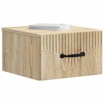 vidaXL Cabinet de chevet mural 2 Pièces Chêne Sonoma 34 5 x 33 x 20 cm
