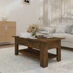 vidaXL Table basse chêne fumé 102x55x42 cm bois d'ingénierie