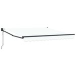 vidaXL Auvent Rétractable Blanc 350 x 250 cm Polyester et Aluminium