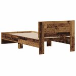 vidaXL Cadre de lit sans matelas et tête de lit  bois ancien  75x190 cm