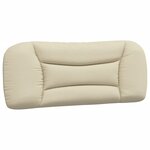 vidaXL Cadre de lit avec LED sans matelas crème 100x200 cm tissu