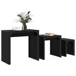 vidaXL Table basse 3 Pièces Chêne noir Bois d'ingénierie