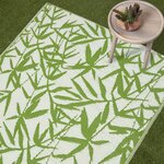 Tapis extérieur terrasse réversible - Tapis de jardin imperméable et résistant UV - Zena - Vert - 150x240 cm - HOMESCAPES