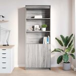 vidaXL Buffet haut sonoma gris 70x35x180 cm bois d'ingénierie