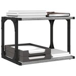 vidaXL Support d'imprimante à 2 niveaux sonoma gris 41x28x33 5 cm