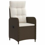 vidaXL Ensemble de repas extérieur 3 Pièces Marron et crème blanche