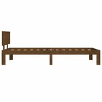 vidaXL Cadre de lit sans matelas Marron miel Bois pin massif 90x200 cm
