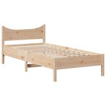 vidaXL Cadre de lit avec tiroirs 75x190 cm bois de pin massif
