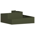 vidaXL Cache-pot de jardin Vert olive 100 x 100 x 50 cm Acier