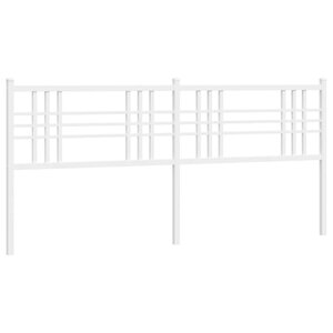 vidaXL Tête de lit métal blanc 193 cm