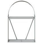 vidaXL Porte-bûches marron 80x45x120 cm acier galvanisé