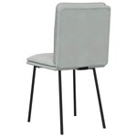 vidaXL Chaises à manger lot de 6 gris clair velours