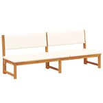 vidaXL Transat 1-personne Marron 200 x 57 x 75cm Bois d'acacia massif