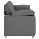Canapé 3 places vidaXL Grise foncé 178 cm Tissu