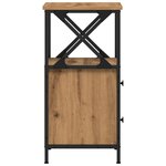 vidaXL Table de chevet chêne artisanal 34x35 5x70 cm bois d'ingénierie