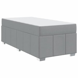 vidaXL Cadre de lit avec matelas Gris clair 100 x 200 cm tissu