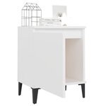 vidaXL Tables de chevet avec pieds en métal blanc 40x30x50 cm