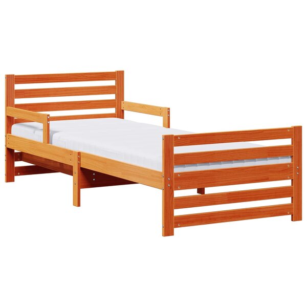 vidaXL Cadre de lit avec matelas extensible Marron 80 x 200 cm