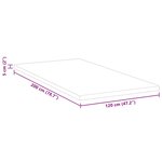 vidaXL Coussins de Matelas Blanc 120 x 200 cm